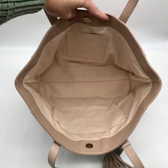 M.I.L.A Beige Large Tassel Tote Bag - Picture 10 of 10